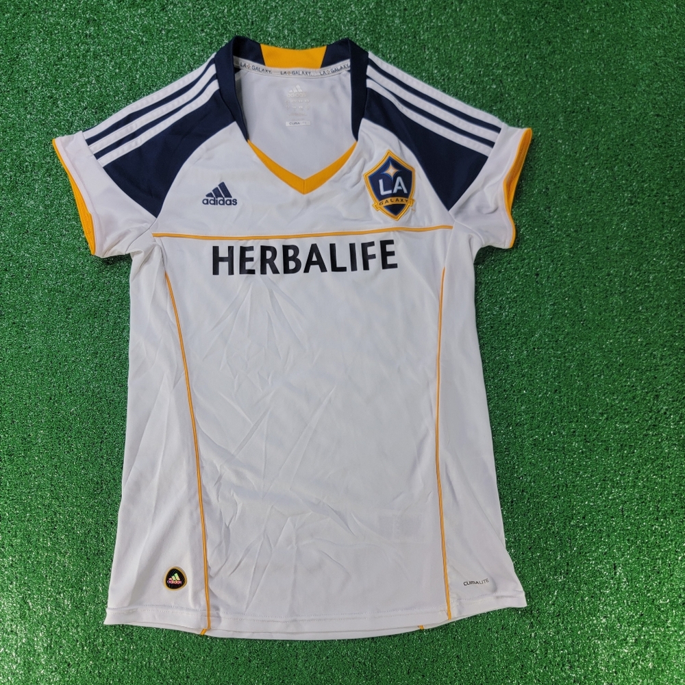 Adidas LA Galaxy Herbalife Women's 2010 Football Soccer Jersey Size Large White